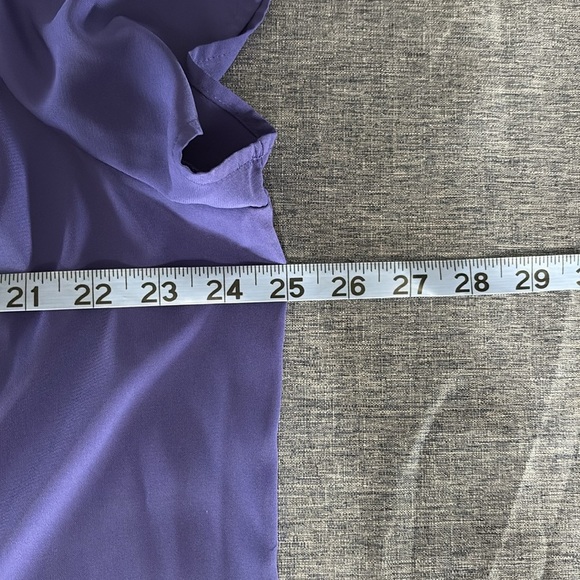212 Collection Women’s Size 1X Purple Sheer Button Down Shirt - Picture 4 of 6
